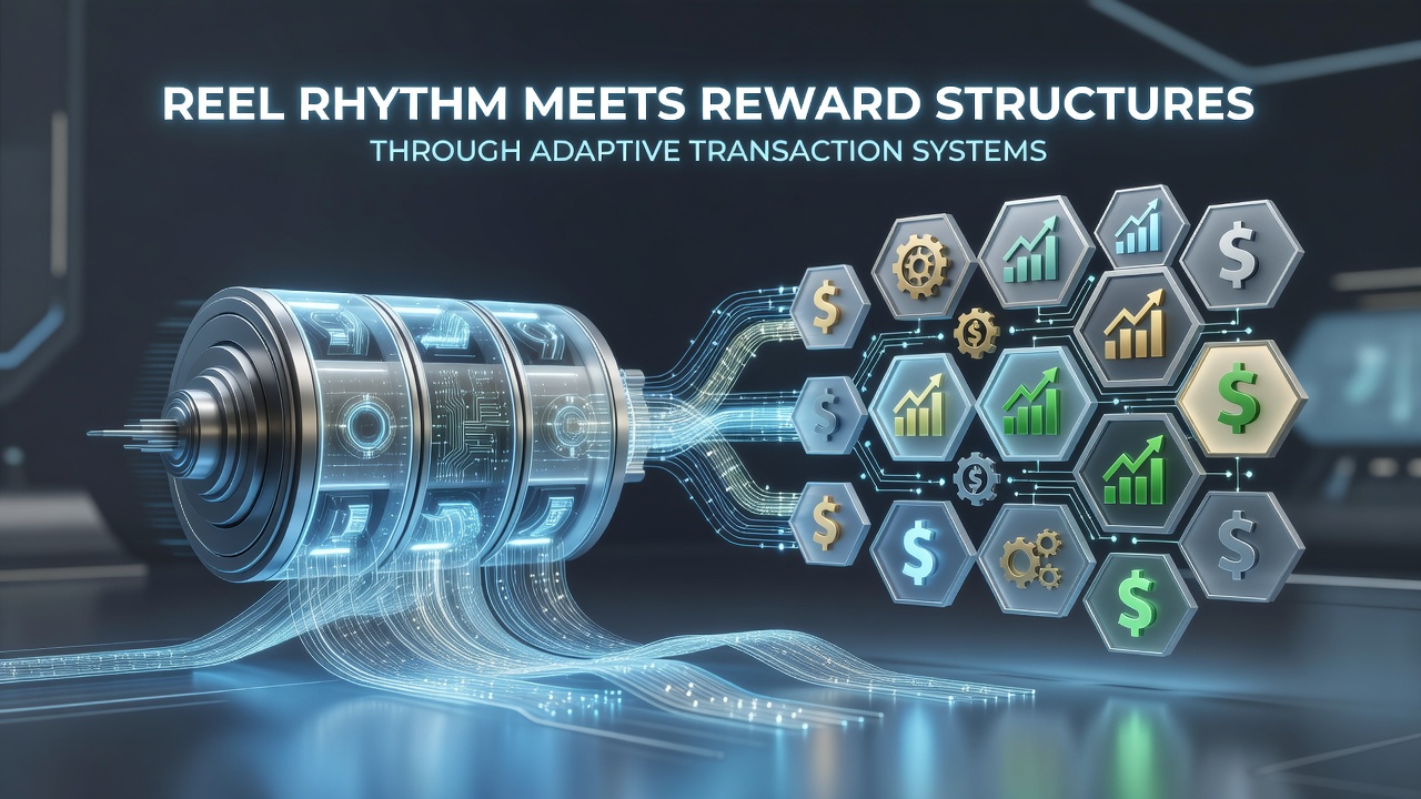 Illustration adaptiver Transaktionssysteme die Spielrhythmen mit Belohnungen verbinden